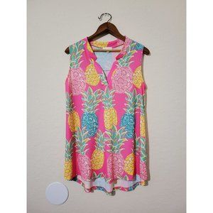 Simply Southern Pink Pineapple Charleston Tank